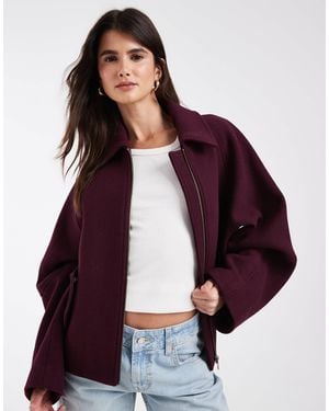 Tommy Hilfiger Wool Mix Jacket - Purple