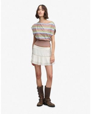 Superdry Ibiza - mini-jupe - cassé - Blanc