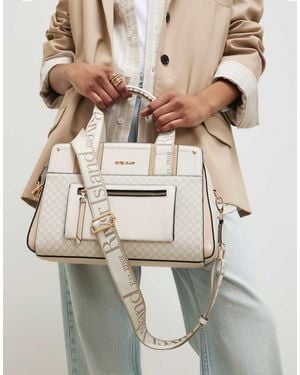 River Island Webbing Front Tote Bag - Grey