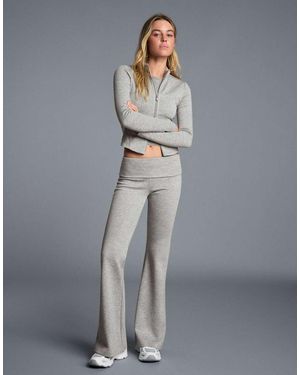 Bershka Flared Trousers - Grey