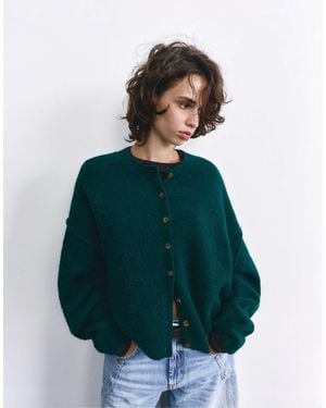 Pull&Bear Gilet en maille douce bouteille - Vert