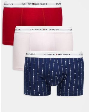 Tommy Hilfiger Signature Cotton Essentials 3 Pack Trunks - White