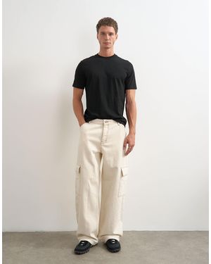 TOPMAN Jean baggy rigide avec poches latérales - naturel - Blanc