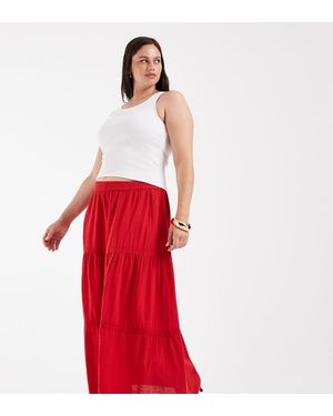 Pieces Plus Pieces Curve - Rosso