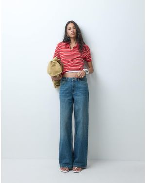 ASOS Jeans mit niedriger taille und weitem bein - Blau
