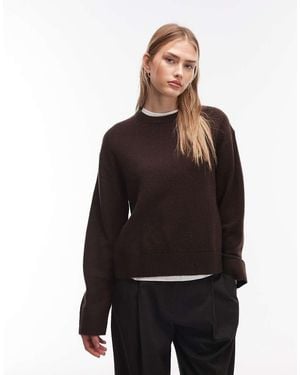 & Other Stories Boxy Cotton Wool Blend Jumper - Black