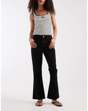 ASOS Crop Kick Flare Jean - Black