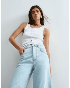 ARRANGE Sydney Cropped Denim Barrel Leg Jean - Blue