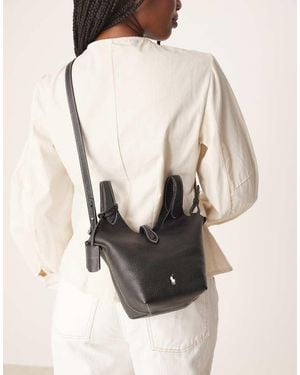Polo Ralph Lauren Play 100% Leather Small Crossbody Bag - Natural