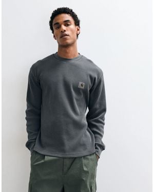 Carhartt Vista t-shirt à manches longues gaufré gris
