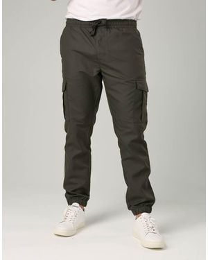 French Connection Nylon Tech Cuffed Cargo Trousers - Grey