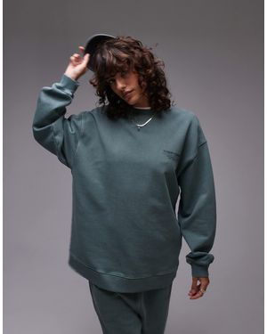 TOPSHOP – community – oversize-sweatshirt - Blau