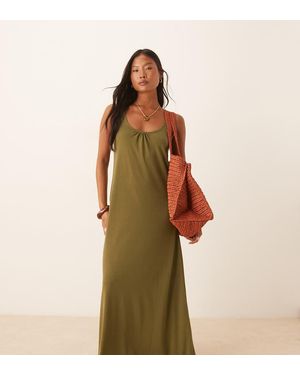 JDY Petite Back Tie Maxi Dress - Green