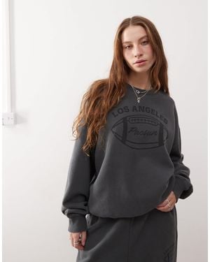 PacSun Los Angeles Slogan Sweatshirt Co-Ord - Grey