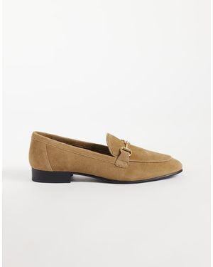 Mango 100% Leather Snaffle Detail Loafer - White