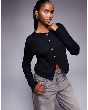 River Island – cropped-strickjacke - Blau