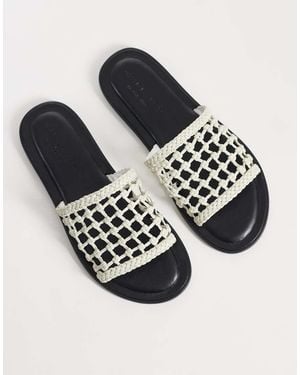 ASOS Fabiola Premium Weave Mule Sandals - White