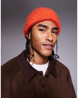 ASOS Fluffy Beanie - Brown