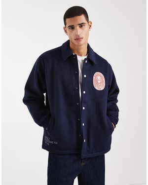 Parlez – coach-jacke aus schwerem wollmix - Blau