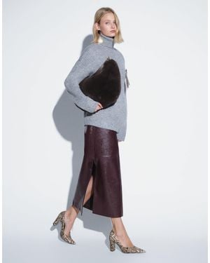 ASOS Tailo Clean Waistband Faux Leather Pencil Skirt - White