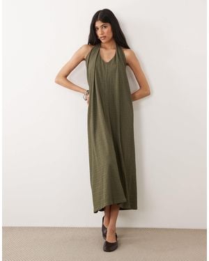 ASOS – strukturiertes midi-sommerkleid - Grün