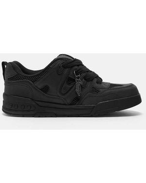 Pull&Bear Sneakers Da Skate Nere Decorate - Nero