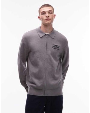 Dickies Bolivar Full Zip Knitted Jumper - Grey