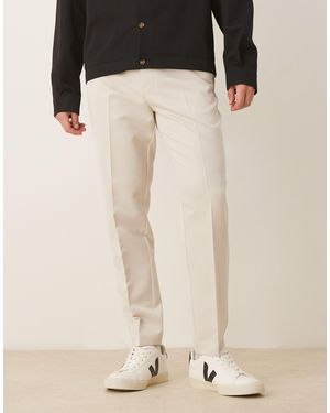 ASOS Smart Tapered Pants With Elastic Waistband - Black