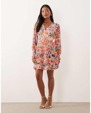 Vila Tiered Mini Dress - Multicolour