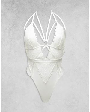 Ann Summers Confession Crotchless Body - White