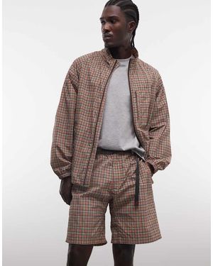 Gramicci Checke Shell Short Co-ord - Brown