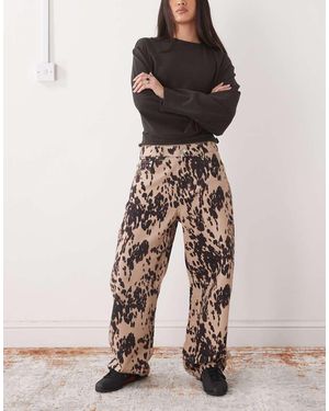 Reclaimed Vintage baggy Barrel Leg Jean - Natural