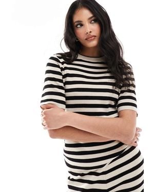 Object Short Sleeved Knitted T-shirt Co-ord - Black