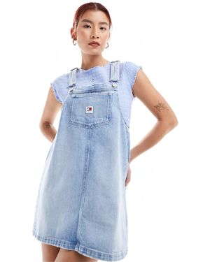 Tommy Hilfiger – jeans-latzkleid - Blau