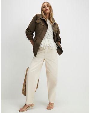 River Island Utility Funnel Jacket - Natural