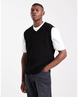 ASOS Relaxed Knitted Vest - Black