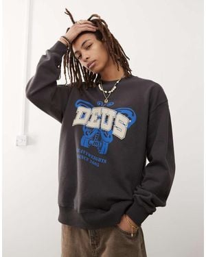 Deus Ex Machina Sudadera Negro Lavado Fight Or Flight De - Azul