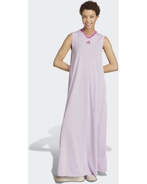 adidas – tiro cut – langes kleid aus weichem netzstoff - Lila