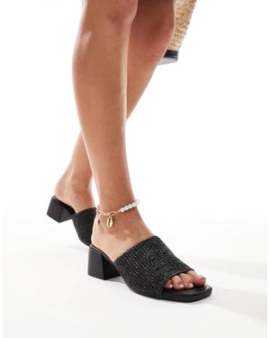 New Look New Look Knitted Mid Heeled Mule - White