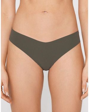 Tezenis High-Leg Laser-Cut Brazilian Briefs - Grey