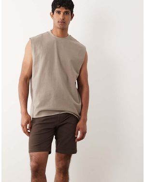 ASOS Slim Fit Chino Shorts - Natural