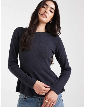 ONLY Knitted Peplum Jumper - Blue