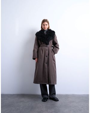 TOPSHOP – trenchcoat - Braun