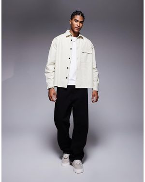 River Island Tech Overshirt - White