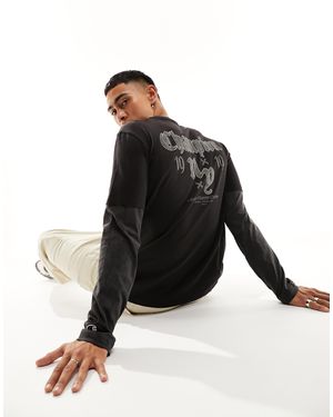 Champion Rochester Long Sleeve Layered T-Shirt - Black