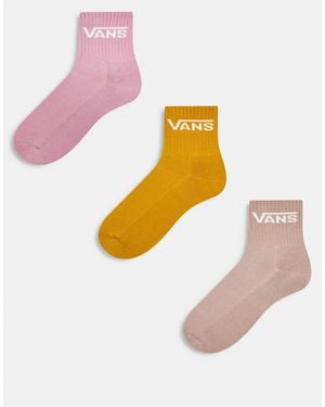 Vans – 3er-pack klassische, kurze sportsocken - Pink