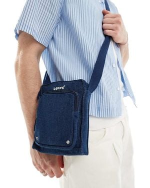 Levi's Kleine Denim Crossbody Tas Met Rits - Blauw