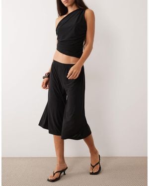 Miss Selfridge Wide Leg Culottes - Black