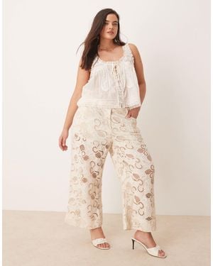 ASOS Curve Premium Culottes - Natural