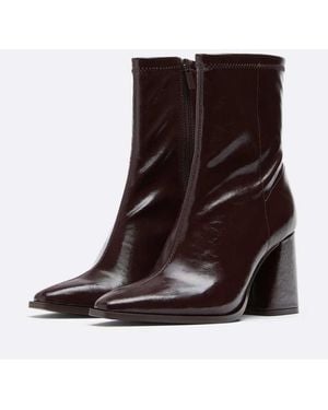 Stradivarius High-heel Stretch Ankle Boots - Brown